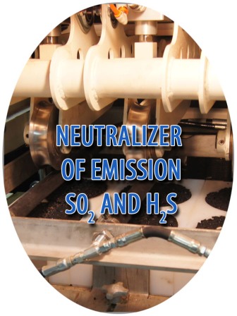 Neutralizer of emission of hydrogen sulfide and sulfur dioxide