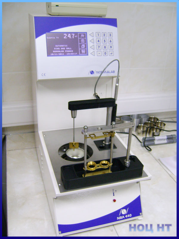 Определение температуры размягчения битумов методом «Кольца и Шара»